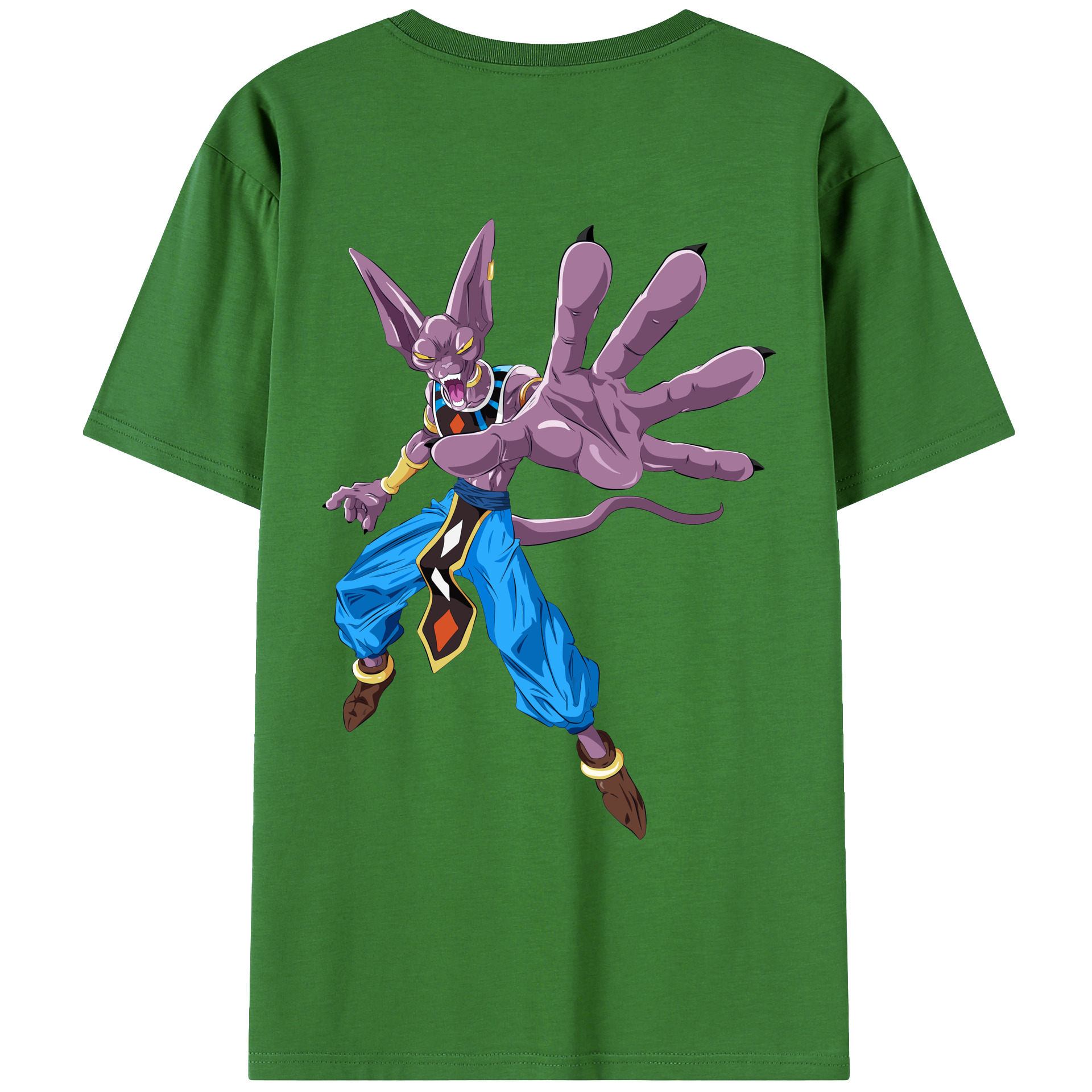 （画像用） ドラゴンボール ビルス 破壊神ビルス DRAGON BALL Beerus Birusu レディース半袖Tシャツ(バックプリント)